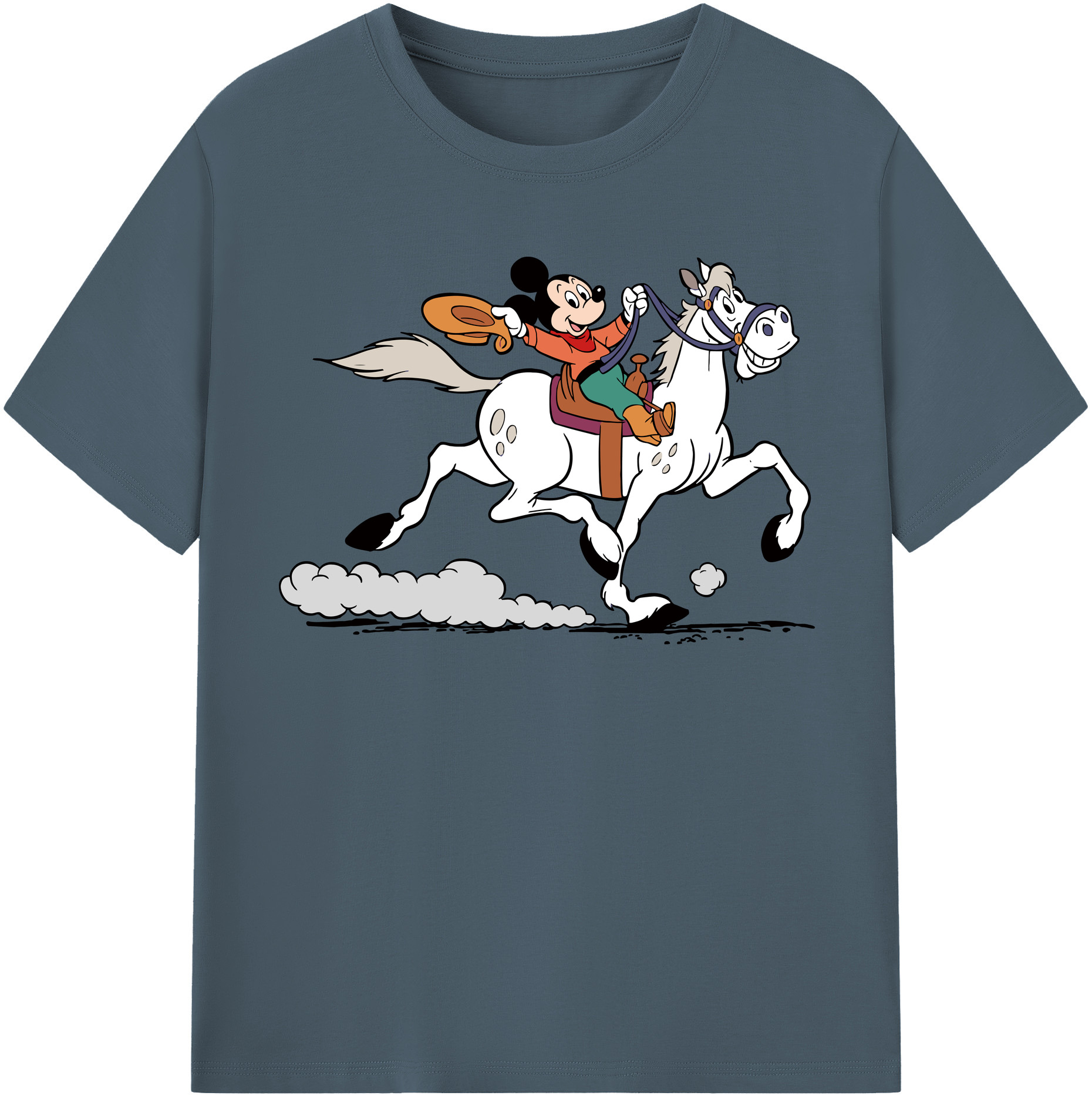 （画像用） ミッキーマウス Mickey Mouse 綿100％半袖Tシャツ（フロントプリント）